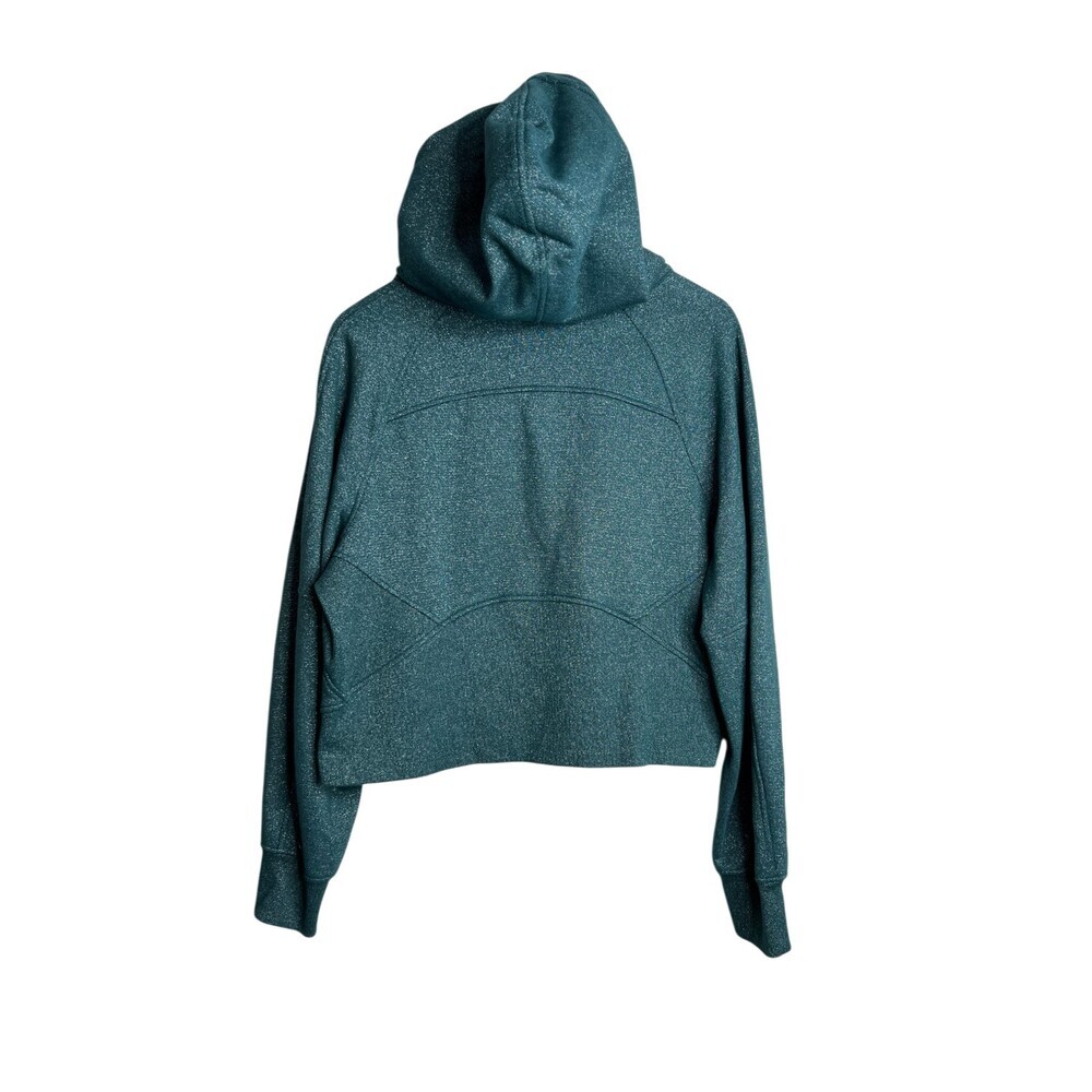 Lululemon Scuba Oversized Half Zip Hoodie Spark Storm Teal M/L Metallic Rare - Picture 3 of 7